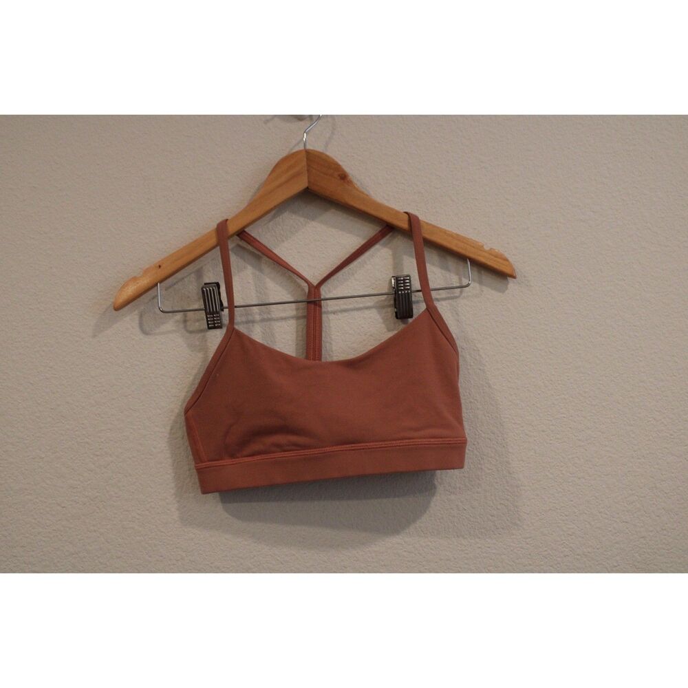 Lululemon size 6 y back sports bra low impact salmon pink